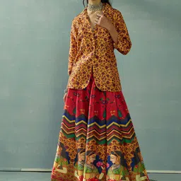 Shae by SASSAFRAS Printed Ready to Wear Lehenga &-picture-18