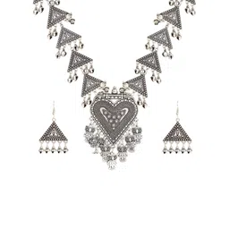 PINGHAKS Silver Plated Ghungroo Jewellery Set-picture-15
