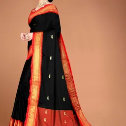 here&now Moda Rapido Woven Design Zari Art Silk Paithani Saree image 2