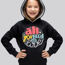 Naughty Ninos Girls Printed Hooded Sweatshirt-image-57