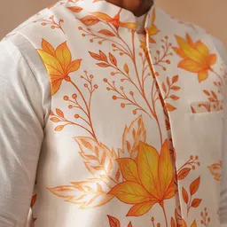 Jompers Floral Printed Nehru Jacket image 5