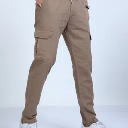 NEVER NEUD Men Relaxed Cargos Trousers image 3
