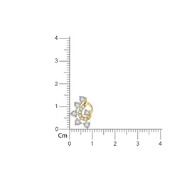GIVA Gold Charisma Diamond Earrings image 2