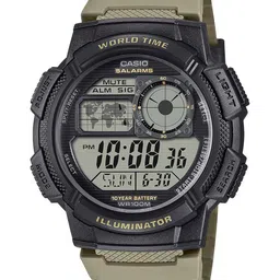CASIO Unisex Round Rubber Cuff Straps Digital Watch D392-picture-37