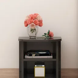 Crystal Furnitech Black Wooden Rectangle Bedside Table-picture-28