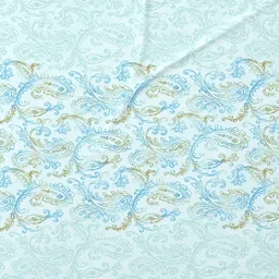 DDecor Vega Blue & Green Printed Cotton 144 TC Single Bedsheet Set 2.24 m x 1.52 m image 2