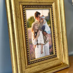 Art Street Gold-Toned & Black Table Photo Frame With Back Stand image 2