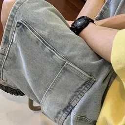 StyleCast Men Loose Fit Denim Shorts image 4