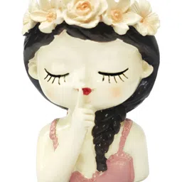 ShopMeFast Pink & Cream Colored Girl Succulent Planter image 5