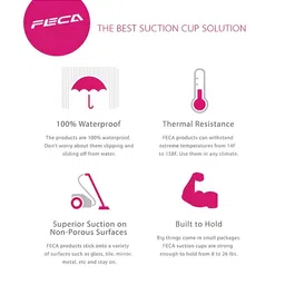 FECA 2 Pcs Brown Suction Hook image 3