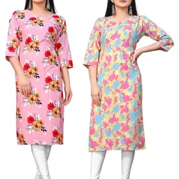 MANTRA DESIGNER Women Pack Of 2 Multicoloured Crepe Kurtas-picture-32
