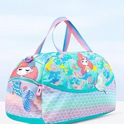Little Surprise Box LLP Kids Mermaid Printed Medium Travel Duffel Bag image 5