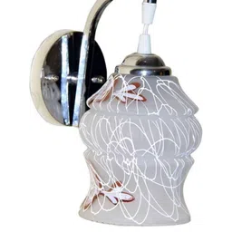 Somil Premium Designer Glass Wall / Night Lamp Elegant & Stylish Dcor Accent for Modern Interiors, color, White, Brown, Size:- 21 X 25 X 29 CM-image-41