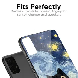 QRIOH Midnight Whiskers Printed Lightweight Silicone Samsung Galaxy M53 5G Back Case image 4