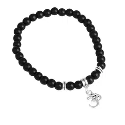 Estele Unisex Set Of 2 Artificial Beaded Oxidised Elasticated Bracelets image 4