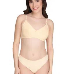 Liigne Women Pack Of 2 Everyday Non Padded Pure Cotton Bra Panty Set image 4