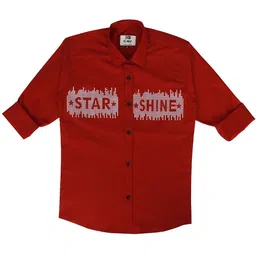 CAY Boys Printed Spread Collar Standard Regular Fit Cotton Casual Shirt-picture-44