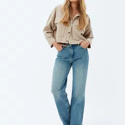 Koton Women Floral Crop Tailored Jacket image 5