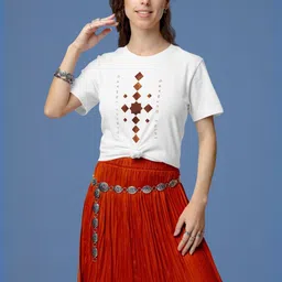 HERE&NOW Women Printed Regular Fit T-shirt-picture-33