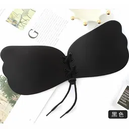 Kilvis Black Cotton Lightly Padded & Non-Wired Push-Up Bra image 4