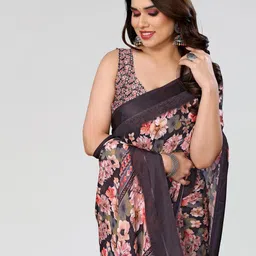 Civamee Floral Printed Saree-image-35