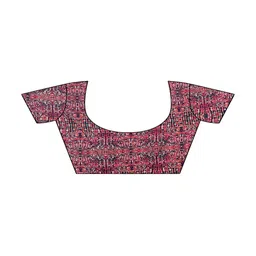 FABMORA Women Floral Printed Pure Georgette Saree image 4