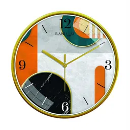 RANDOM Green & Black Printed Contemporary Wall Clock image 4