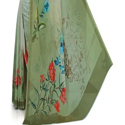 KAVYA FASHION Floral Poly Georgette Banarasi Saree image 3