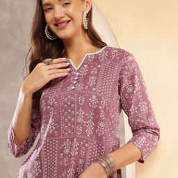 Anouk Rustic Floral Print Cotton Top-picture-28