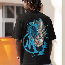 Edyssa Men Dragon Ball Z Graphic Printed Round Neck Cotton Oversized T-shirt-picture-17