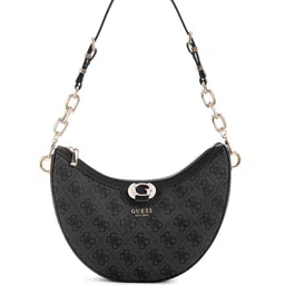 GUESS Women Brand Logo Printed Half Moon Shoulder Bag-picture-44