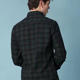 V-Mart Tartan Checks Checked Spread Collar Cotton Slim Fit Shirt image 2