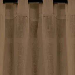 HOMEMONDE Brown Set of 2 Sheer Long Door Curtain image 2