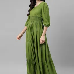 Jash Creation Women Polyester Fit and Flare Dresses image 5