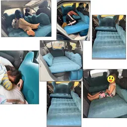 oshotto Designer Mattress with Two Air Pillows For Mitsubishi Outlander (Blue) Car Inflatable Bed image 4