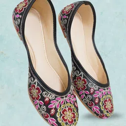 Anouk Women Embellished Ethnic Mojaris with Embroidered Flats image 5