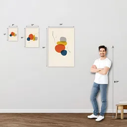 Inephos Grey & Pink 5 Pieces Printed Vinyl Wall Art image 3