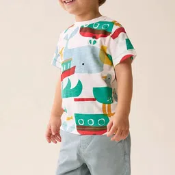 Xsole Boys Printed Round Neck T-Shirt With Shorts-picture-37
