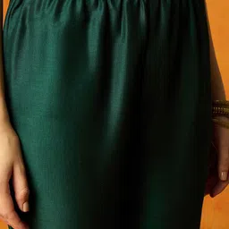 AHIKA Women Floral Embroidered Panelled Sequinned Kurta with Palazzos & With Dupatta image 3