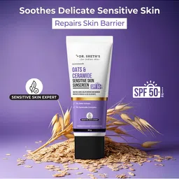 DR. SHETHS Oats & Ceramide Sensitive Skin Sunscreen SPF50+ PA++++ - 50 g image 3