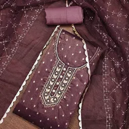 KALINI Organza Unstitched Dress Material-picture-15