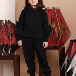 Baawri Girls Pure Cotton Sweatshirt With Joggers-image-82