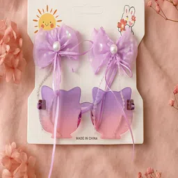 AmazingKarts Girls Bow Hair Clip with Sun Goggles Design Hair Accessory-image-34