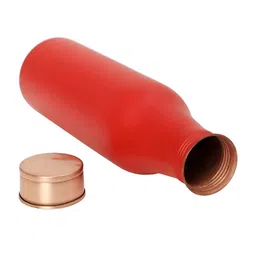 INTERNATIONAL GIFT Red Single Copper Solid Water Bottle image 2