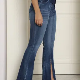 CORSICA Women Faded Relaxed High-Rise Easy Wash Pleated Trousers image 4