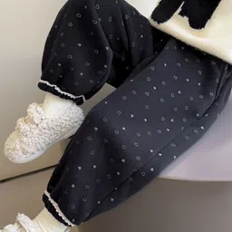 LULU & SKY Girls Polka Dot Printed Pleated Zip Trousers image 4