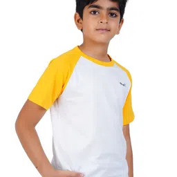 NEXT KEY Boys Colourblocked Round Neck Cotton T-shirt image 4