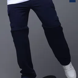 MADSTO Men Pack Of 2 Cotton Mid-Rise Relaxed-Fit Cargo Trackpants-image-68