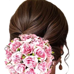 Hair Flare Flower Rounded Juda Bun With U Pins image 3