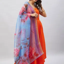 InWeave Printed Organza Dupatta image 5